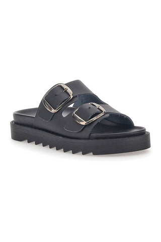 Schwarze Hausschuhe aus echtem Leder Pittarello Capsule 27154