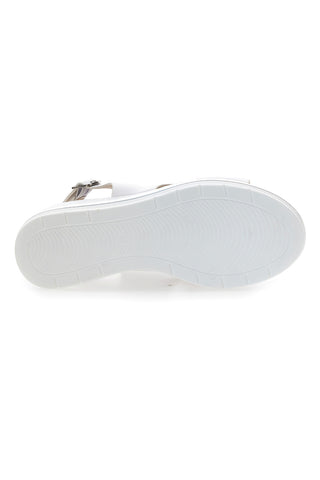 Weiße Plateau-Sandalen „Energy 423“.