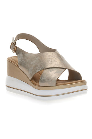 Plateau-Sandalen „Energy 423 Gold“.