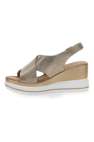Plateau-Sandalen „Energy 423 Gold“.