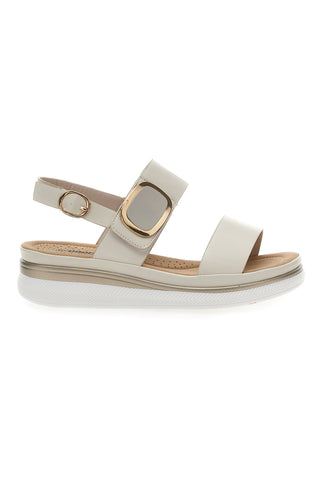 Beige Sandalen mit Plateau Energy 463