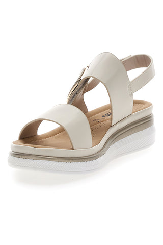 Beige Sandalen mit Plateau Energy 463