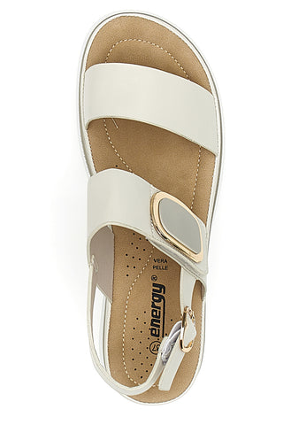 Beige Sandalen mit Plateau Energy 463