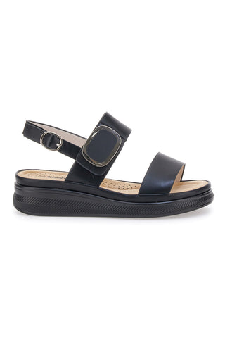 Schwarze Sandalen mit Plateau Energy 463