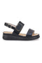 Schwarze Sandalen mit Plateau Energy 463