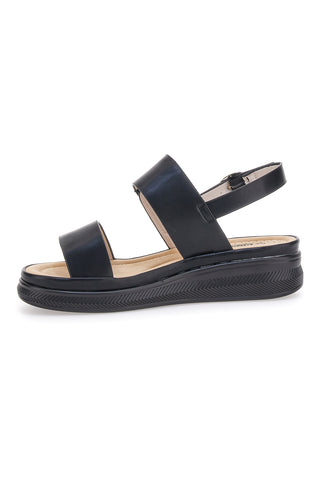 Schwarze Sandalen mit Plateau Energy 463