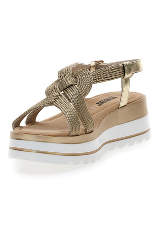 Sandali Platino Con Platform di 5,5 Cm Energy 495