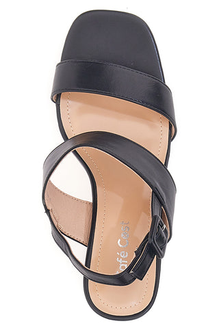 Schwarze Cafè-Sandalen mit Absatz kosten 865