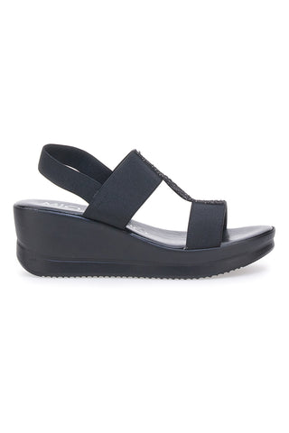 Schwarze Plateausandalen für Damen Mio tempo 2210