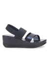 Schwarze Plateausandalen für Damen Mio tempo 2205