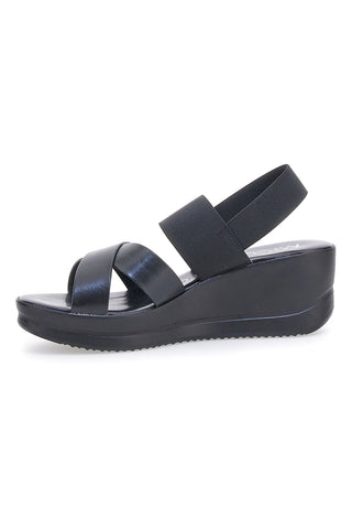 Schwarze Plateausandalen für Damen Mio tempo 2205