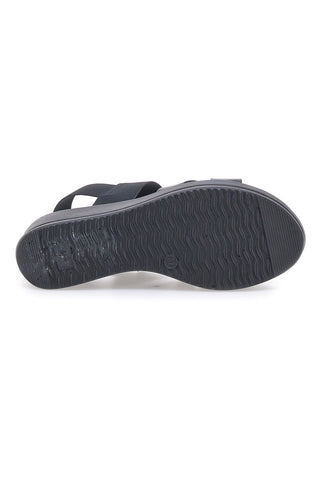 Schwarze Plateausandalen für Damen Mio tempo 2205