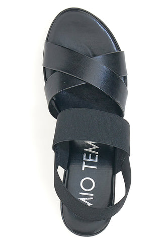 Schwarze Plateausandalen für Damen Mio tempo 2205
