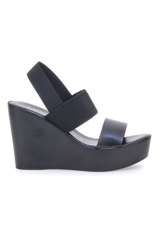 Schwarze Keilsandalen für Damen Mio tempo 3094