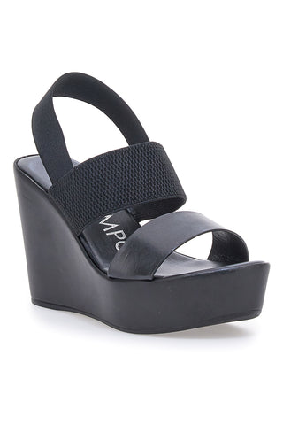 Schwarze Keilsandalen für Damen Mio tempo 3094