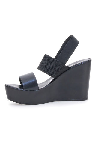 Schwarze Keilsandalen für Damen Mio tempo 3094