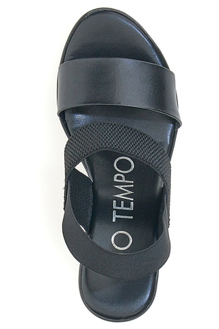 Schwarze Keilsandalen für Damen Mio tempo 3094