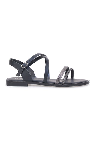 Le Havre Paris Schwarze Damensandalen 5304