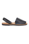 Schwarze Minorchine-Sandalen aus Fly Nature 101-Leder