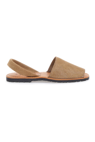 Beige Minorchine-Sandalen aus Fly Nature 204-Leder