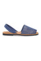 Marineblaue Minorchine-Sandalen aus Fly Nature 204-Leder