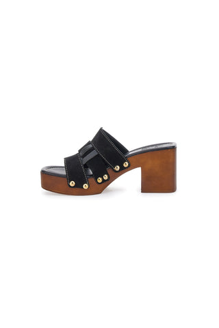 Zoccoli Neri Con Tacco 9 cm Pittarello Love 5387