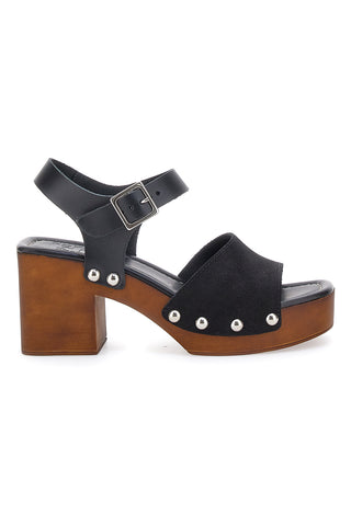 Clogs mit Riemen Echtleder Schwarz Pittarello Love 5757
