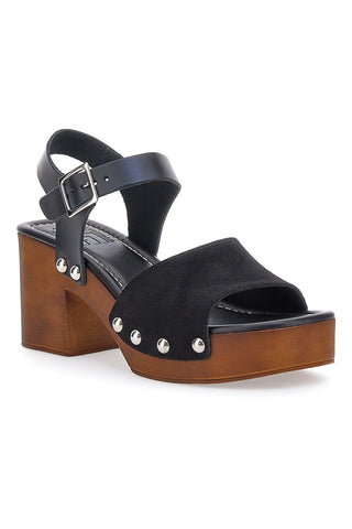 Clogs mit Riemen Echtleder Schwarz Pittarello Love 5757