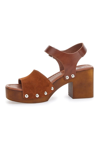 Clogs mit Riemen Cognac Echtleder Pittarello Love 5757