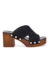 Zoccoli Neri in Pelle e con Tacco Pittarello Love 5232