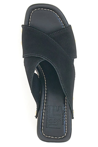 Zoccoli Neri in Pelle e con Tacco Pittarello Love 5232
