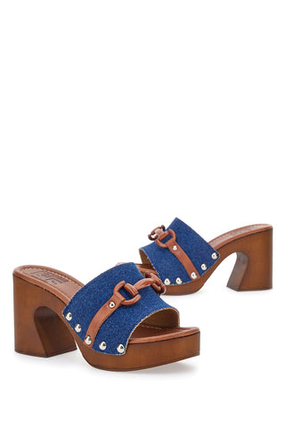 Zoccoli Jeans Con Tacco 9 cm Pittarello Love 15495JP