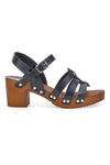 Sandali Zoccoli Neri Con Tacco 6 cm Pittarello Love 5759
