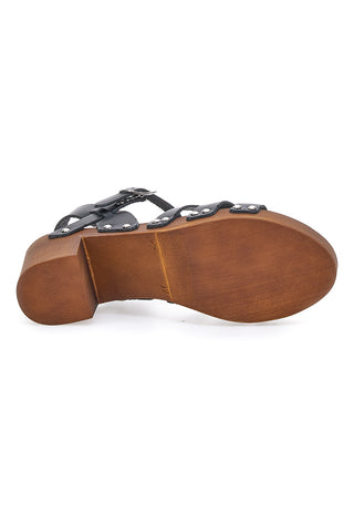 Sandali Zoccoli Neri Con Tacco 6 cm Pittarello Love 5759