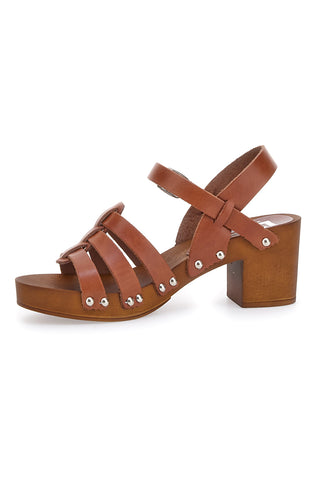 Zoccoli con Cinturino Cognac Vera Pelle Pittarello Love 5759
