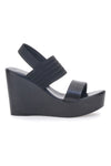 Sandali Neri Con Zeppa Made in Italy Cafe' Cost 2