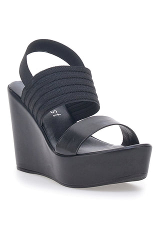Sandali Neri Con Zeppa Made in Italy Cafe' Cost 2