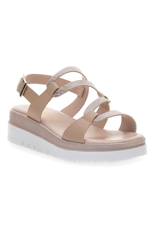 Sandali Cipria Con Cinturino Sling-back Cafe' Cost 4209