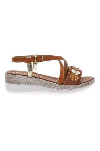 Braune Sandalen mit Riemen Mio Tempo 4438