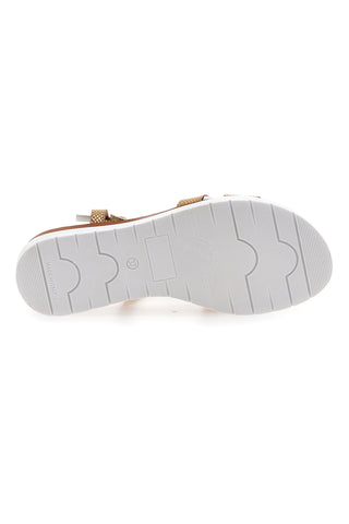 Cognacfarbene Sandalen, hergestellt in Italien, Mio Tempo 4827