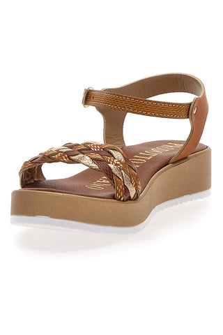 Braune Plateausandalen Mio Tempo 4198