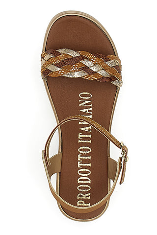 Braune Plateausandalen Mio Tempo 4198