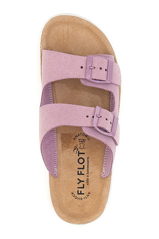 Lila Hausschuhe mit Schnallen Fly Flot 7764