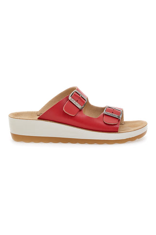 Rote Hausschuhe mit Schnallen Fly Flot 42642