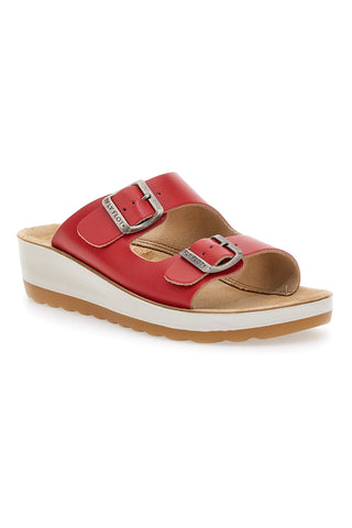 Rote Hausschuhe mit Schnallen Fly Flot 42642