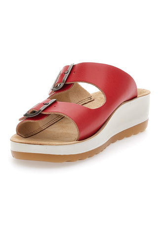 Rote Hausschuhe mit Schnallen Fly Flot 42642