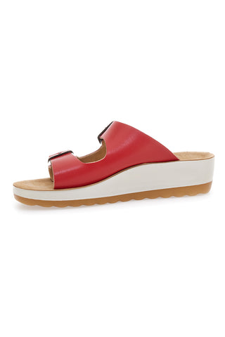 Rote Hausschuhe mit Schnallen Fly Flot 42642