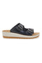 Schwarze Hausschuhe mit Schnallen Fly Flot 42642