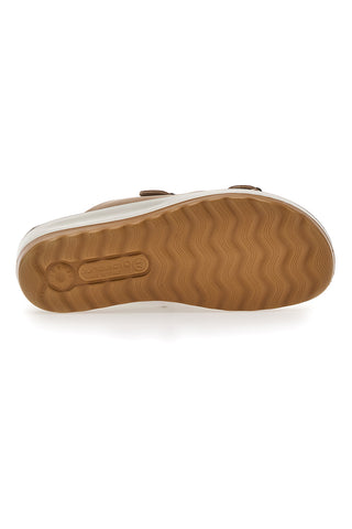 Beige Hausschuhe mit verstellbaren Bändern Fly Flot 42644