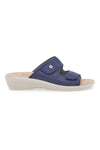 Blaue Hausschuhe Made in Italy mit verstellbaren Trägern Fly Flot 45663